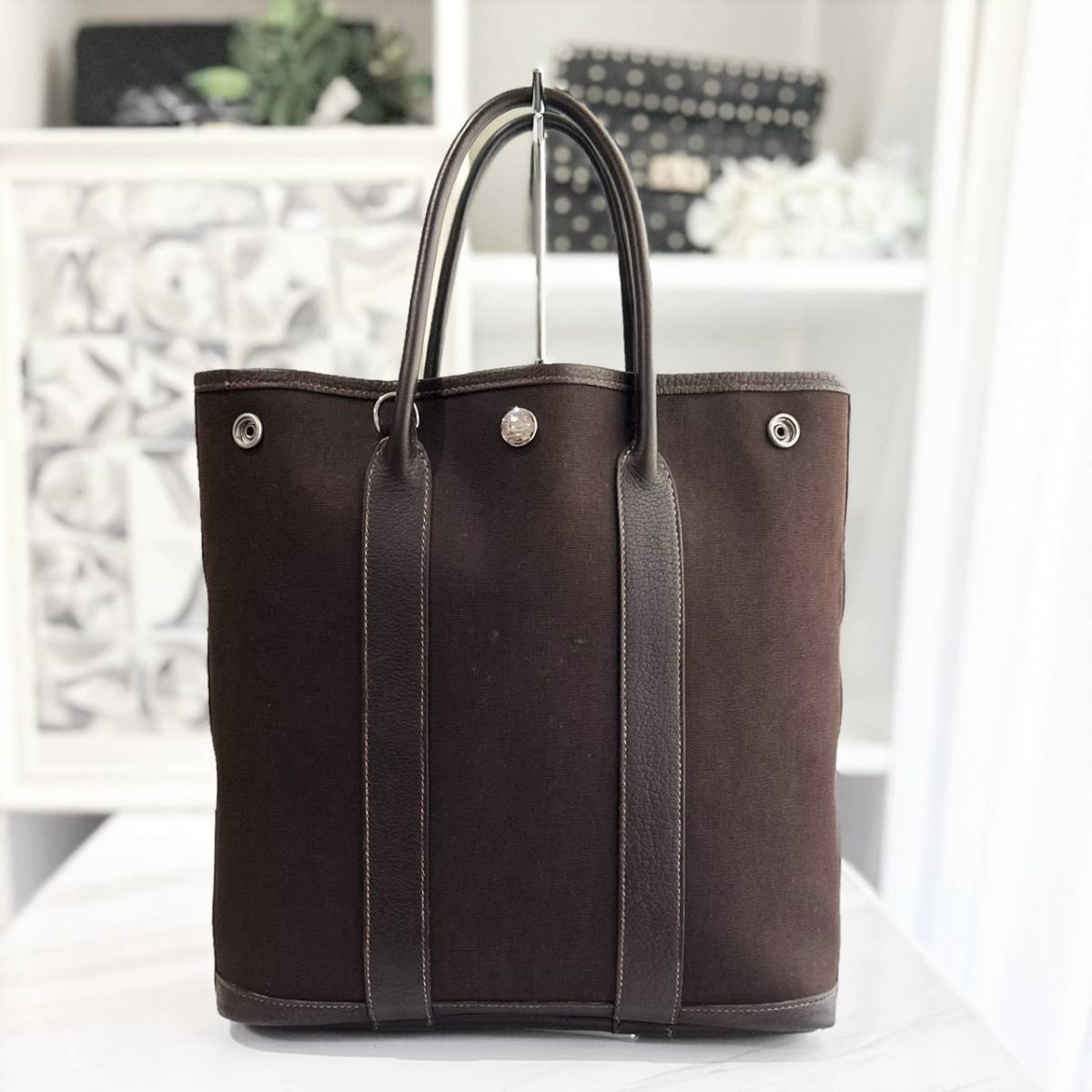 美品☆ エルメス ガーデンファイルPM 2way トートバッグ □H刻印