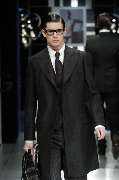 DOLCE&GABBANA ピークドラペル フライフロントチェスターコート 44
