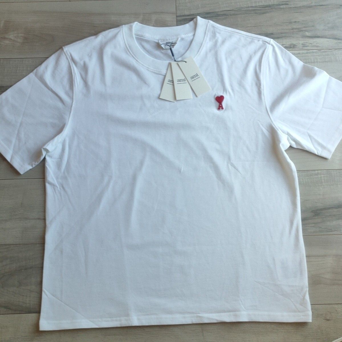 ホワイト　新品　アミパリス　AMIParis　AmideCoeur Tシャツ　半袖　アミアレクサンドルマテュッシ　男女兼用