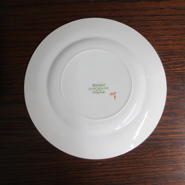 イギリス製 Pountney and Co Ltd ブリストル陶器 ケーキプレート 4枚セット プレート ヴィンテージ雑貨 英国 tableware 1964sb_画像4