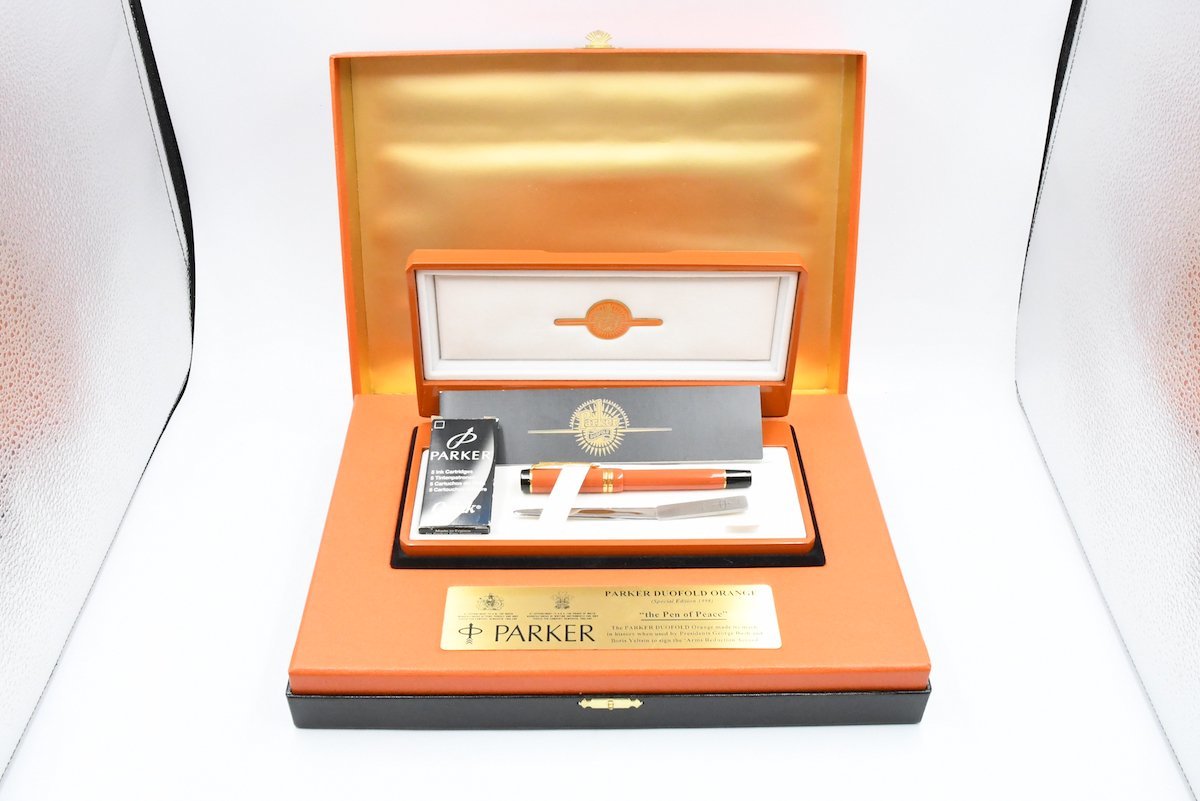 【予約】 ORNGE デュオフォールド DUOFOLD パーカー PARKER Special 18K 万年筆 Peace" of Pen "the 1998 Edition パーカー