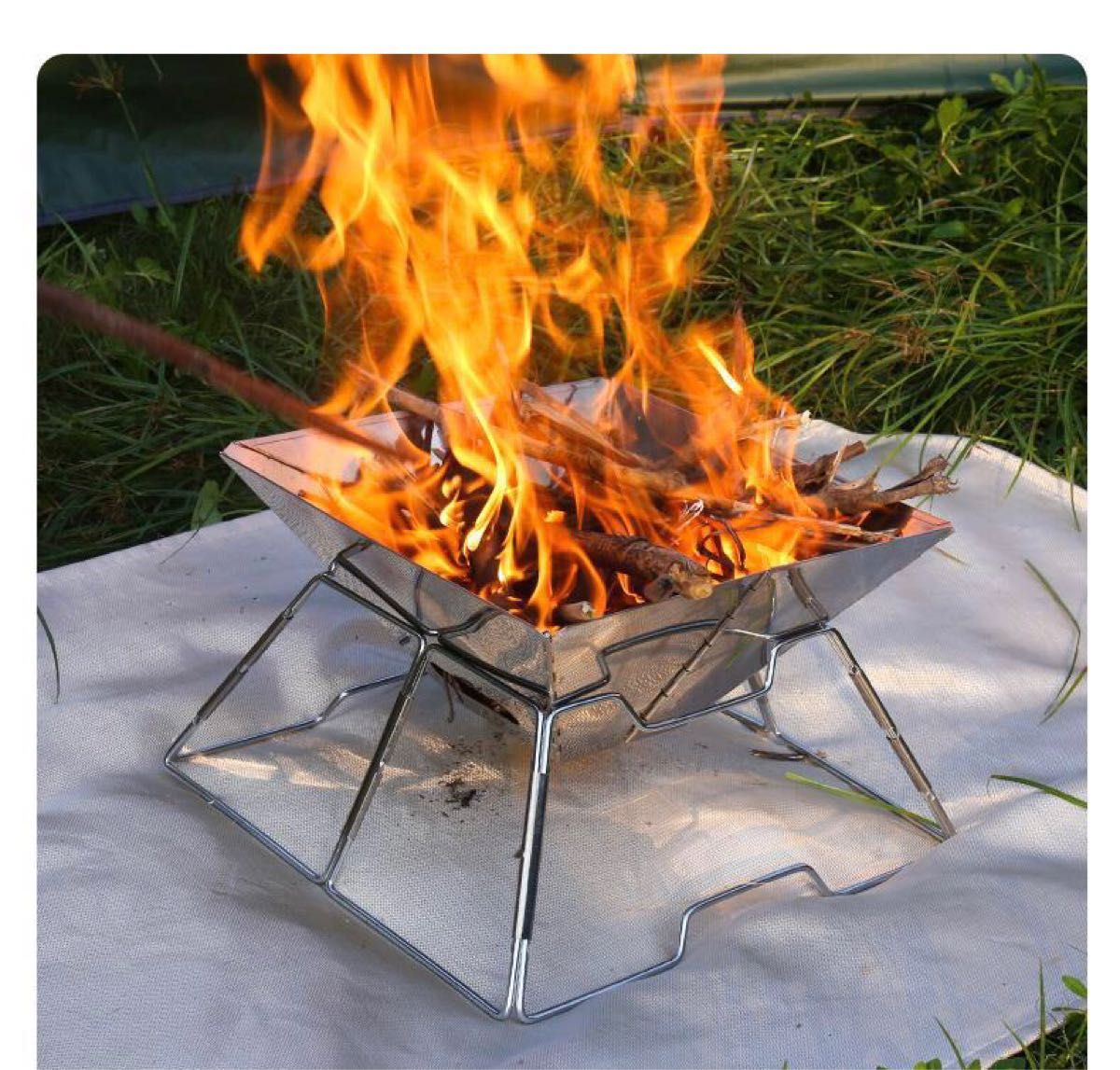 60×60cm】焚き火台 シート 耐熱 防火 アウトドア キャンプ BBQ