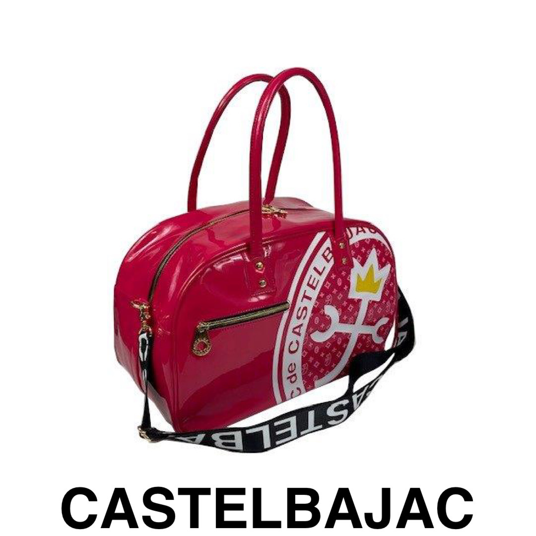 カステルバジャック　CASTELBAJAC　2WAYボストンバッグ　旅行バッグ　ゴルフバッグ　エナメル素材　ボストン　男女兼用　088382-3　ピンク