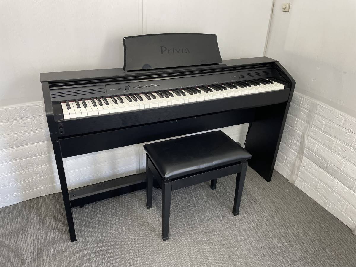 0426B CASIO/カシオ PX750BK Privia/プリヴィア 電子ピアノ 椅子付き(カシオ)｜売買されたオークション情報