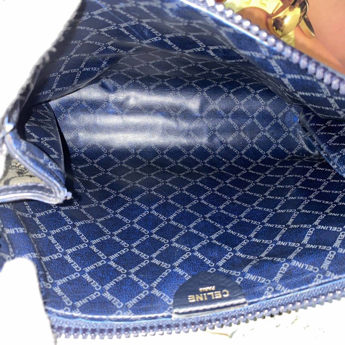 希少 VINTAGE OLD CELINE ポーチ 馬車柄 PVC×レザー ブラゾン 希少 VINTAGE OLD CELINE ポーチ 馬車柄 PVC×レザー ブラゾン