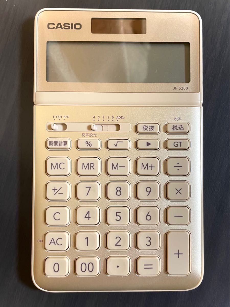 カシオ CASIO スタイリッシュ 電卓 ゴールド 12桁 ジャスト カシオ CASIO スタイリッシュ 電卓 ゴールド 12桁 ジャスト