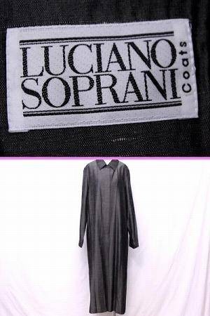 ■美品 ルチアーノ ソプラーニ LUCIANO SOPRANI コート 長袖 ロング丈 グレー ４０ Ｌサイズ 服F3715_画像3