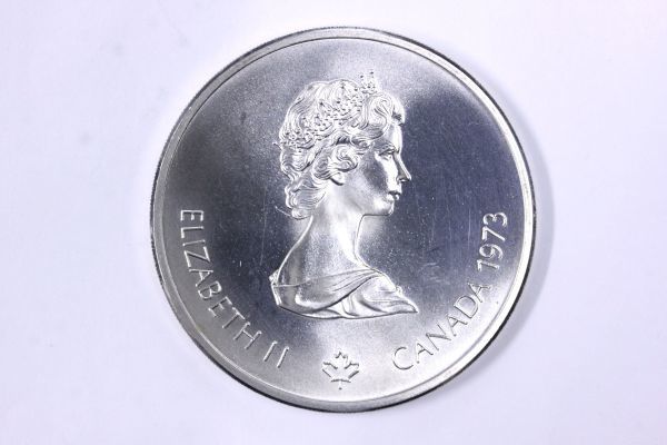 ●未使用品 1976年 第21回モントリオールオリンピックコイン カナダ エリザベス10ドル銀貨2枚 5ドル銀貨2枚貨幣 1973年硬貨CANADA古銭Z3374の画像2