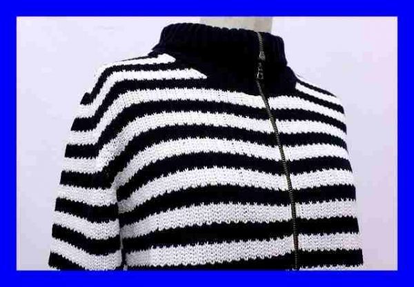 * прекрасный товар Dub рубин wb Bigi свитер вязаный длинный рукав 38 окантовка темно синий белый белый женский BIGI одежда F4141
