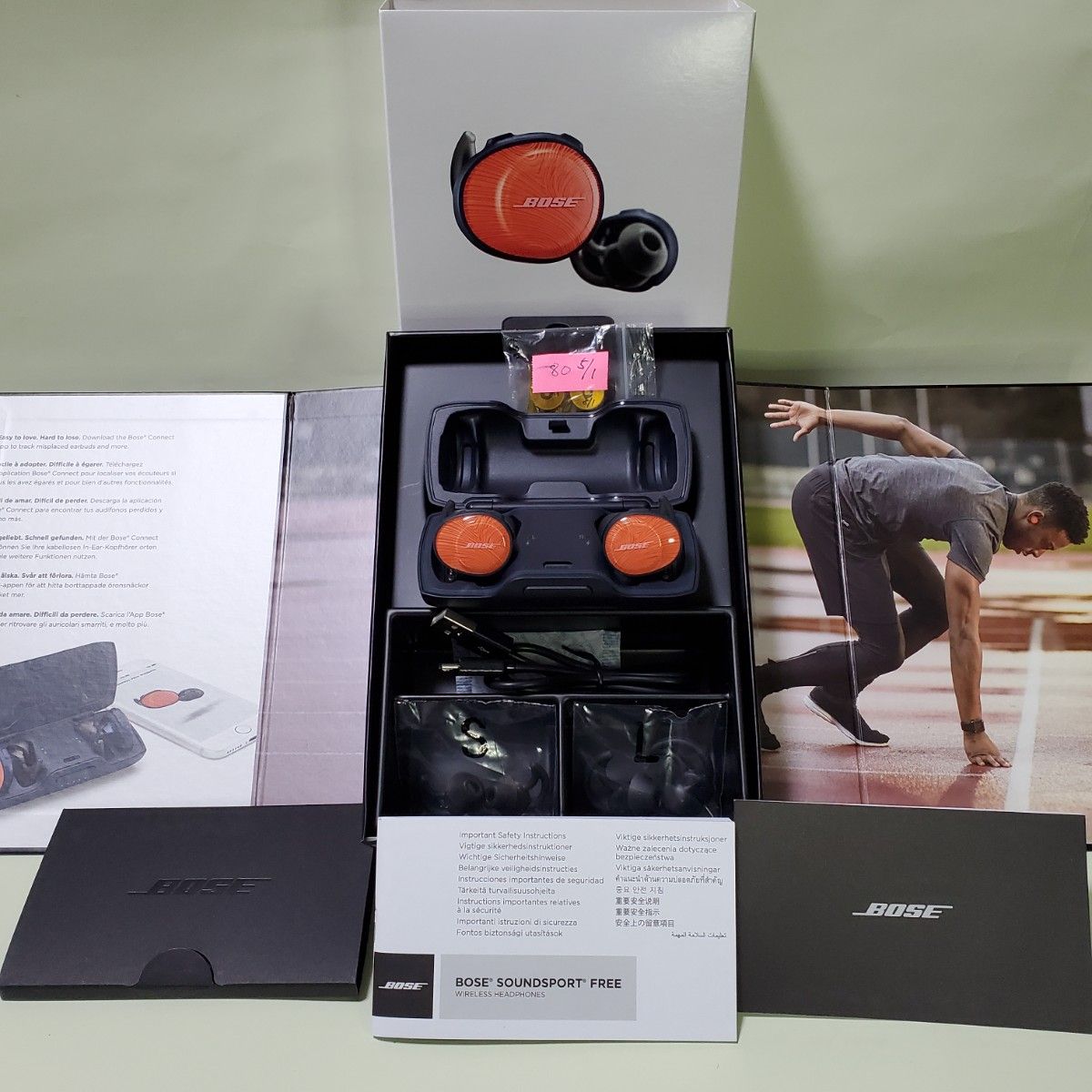 再生時間保証付き☆BOSE SoundSport Free ボーズイヤホンNo.80 美品☆新品バッテリー交換済み 再生時間保証付き☆BOSE SoundSport Free ボーズイヤホンNo.80 美品☆新品バッテリー交換済み