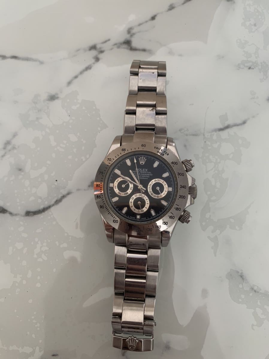 メンズ腕時計 ロレックス ROLEX 腕時計 黒文字盤 シルバー 16620 ADDAYTONA1992 24中古 ジャンク 2