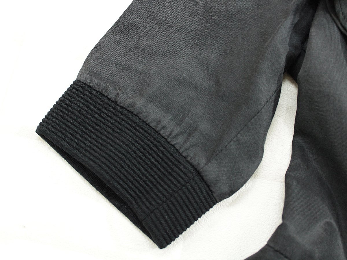 小さいサイズ COTOO/コトゥー 付け襟付き2wayリネン混5分袖ワンピース 黒36 aj491_画像7