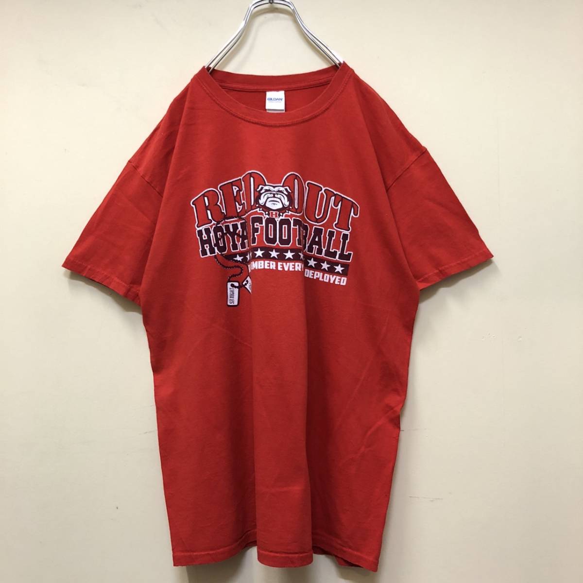 【１円スタート】90′s GILDAN 良デザイン USカレッジ Tシャツ 古着 ヴィンテージ 海外 アメリカ 輸入 【1627】_画像1