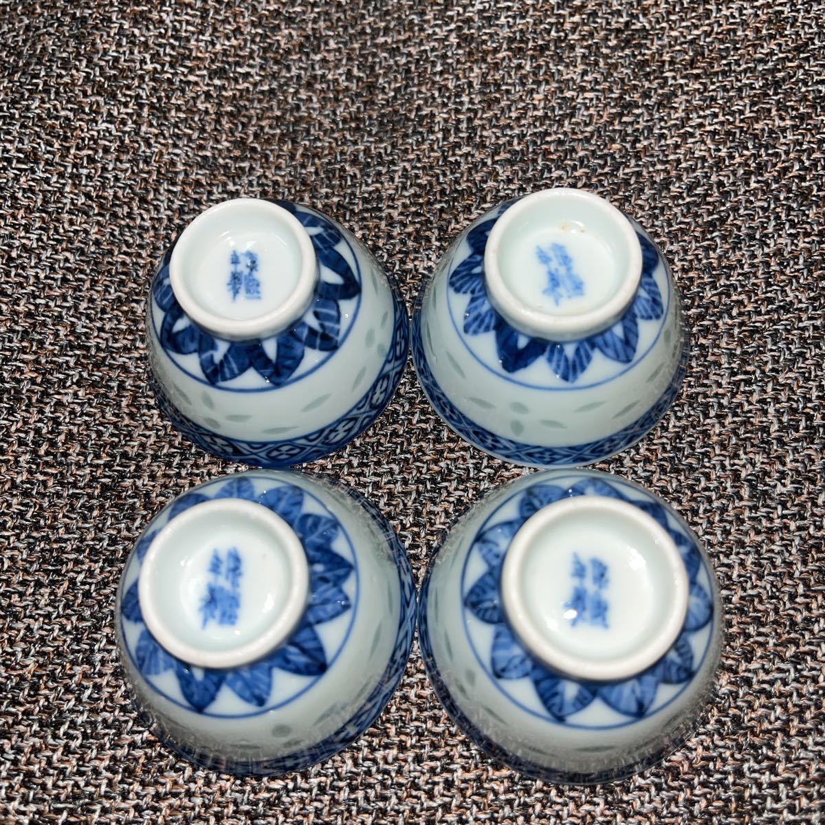 新品本物 中国 蛍 康熙年製 染付赤絵蛍蓋茶碗 清代 煎茶道具・康熙年製