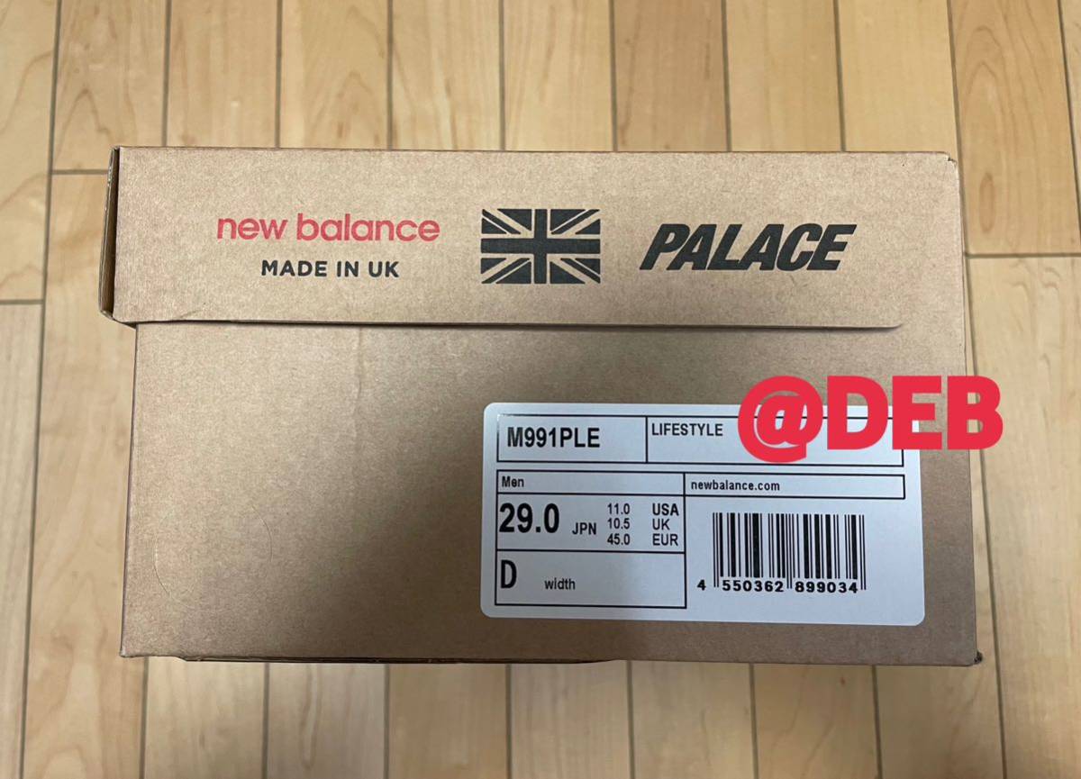 Palace × New Balance 991 Black Purple 29.0cm パレス