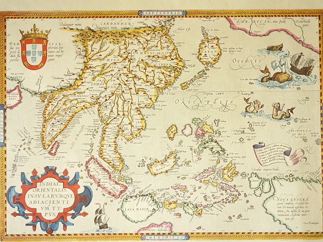 ブリタニカ国際地図　アブラハムオルテリウス アジア図_画像4
