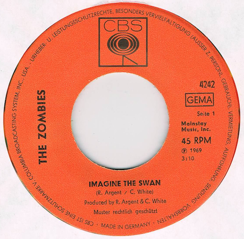 ●THE ZOMBIES / IMAGINE THE SWAN [GERMANY 45 ORIGINAL 7inch シングル サイケポップ 試聴]_画像3