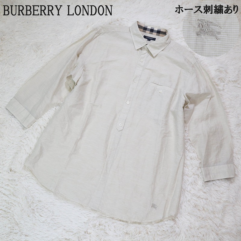 大きいサイズ BURBERRY LONDON バーバリーロンドン リネン混 七分丈