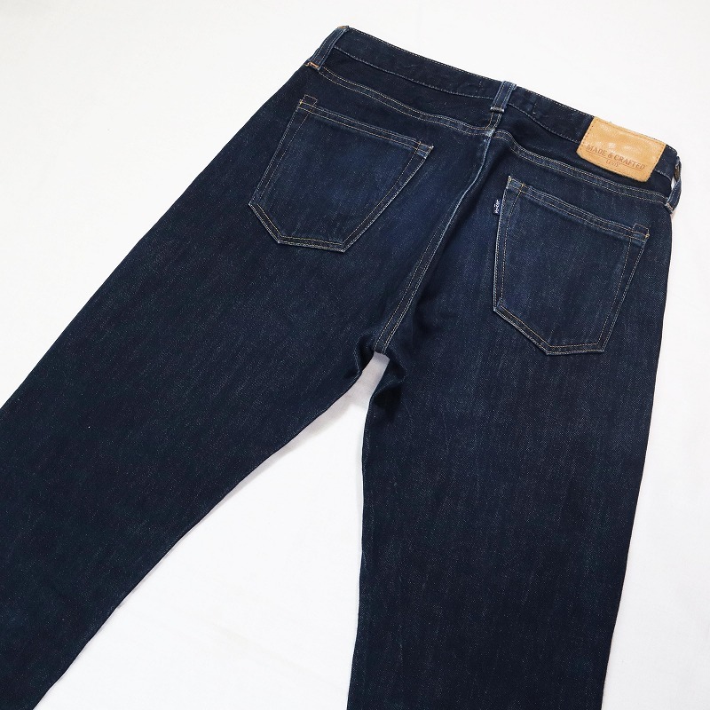 LEVI'S Made&Crafted リーバイス メイド&クラフテッド 濃紺ストレートジーンズ スリムフィットデニム メンズ W30 M相当