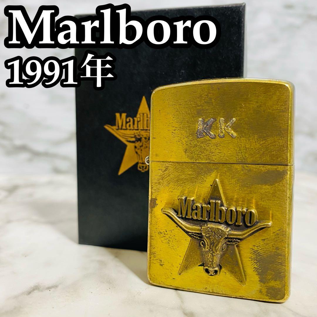 希少レア】ヴィンテージzippo マルボロ 1991年 ロングホーンスター-