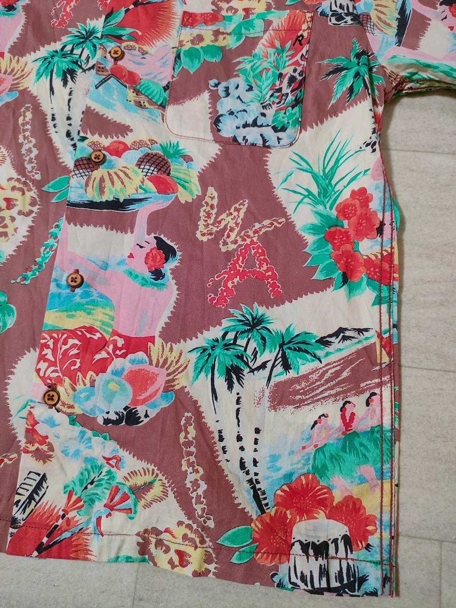 サイズ：S　美品　REPLAY/リプレイM4985SHIRT WITH HAWAIIAN PRINTハワイアンプリント半袖コットン シャツ/アロハシャツ/ハワイアンシャツ_画像3