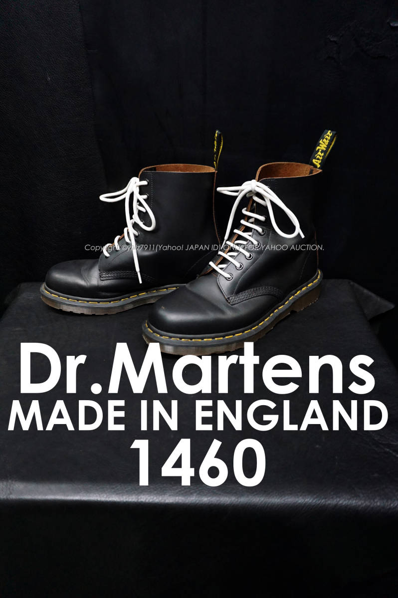 イングランド製 Dr.Martens 1460 復刻 茶芯革 8ホールブーツ UK8/約27cm メンズ ドクターマーチン アーカイブス 英国製 レザー 定価4.4万