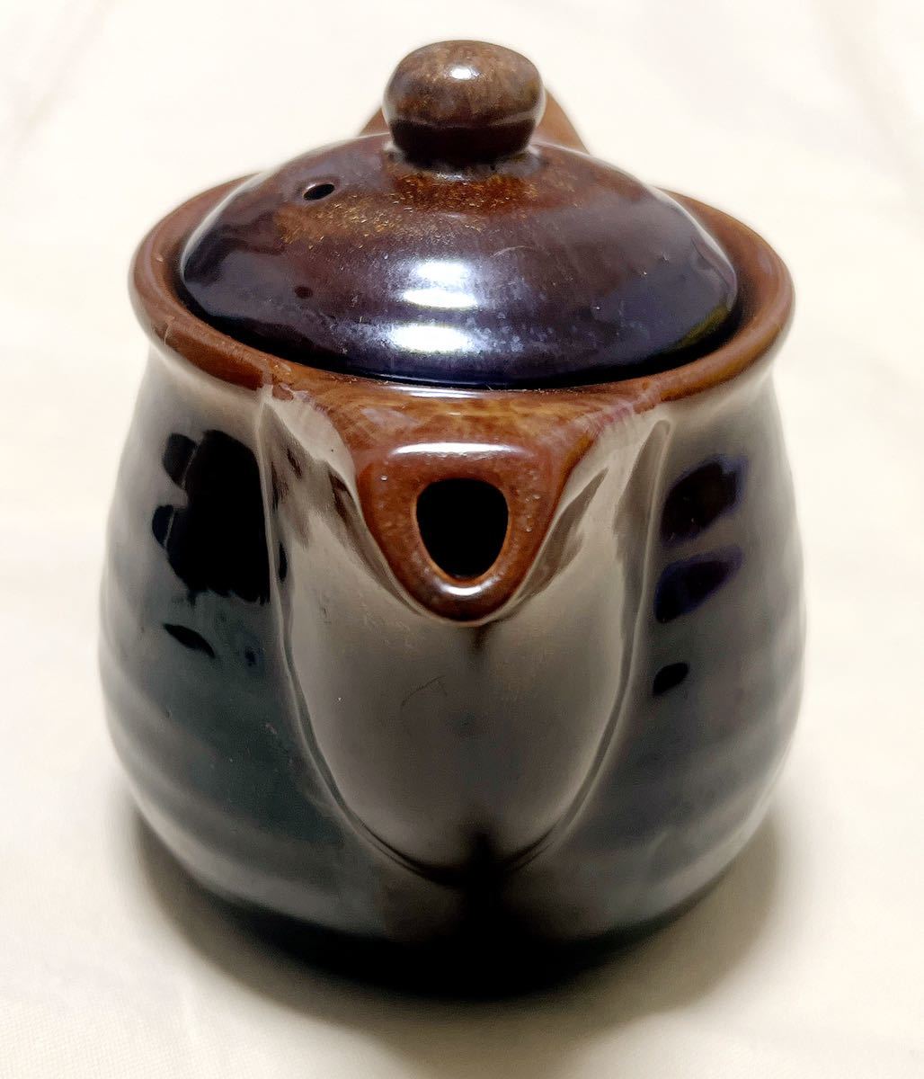 天目風、急須、茶碗セット 新品 天目 茶漉付急須&湯呑5客 一線を画す美しさ おもてなし