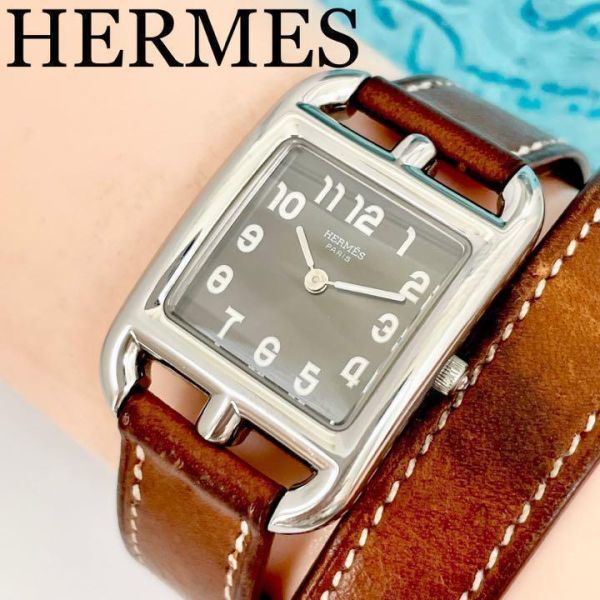 220 HERMES エルメス ケープゴット レディース腕時計 ダブルコイルド