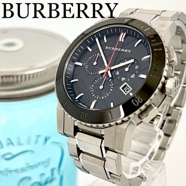 289 Burberry バーバリー時計 メンズ腕時計 ブラック クロノグラフ