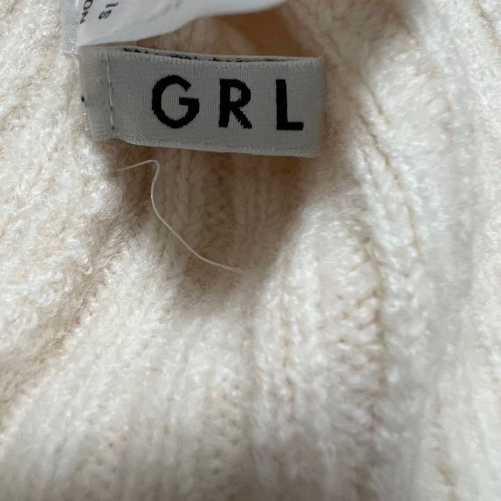 美品 GRL グレイル クロップドセーター ショート丈ニット S キナリ