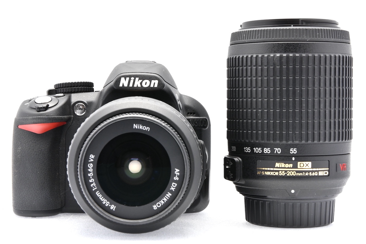 NIKON D3100 + AF-S DX NIKKOR 18-55mm F3.5-5.6G VR + 55-200mm F4