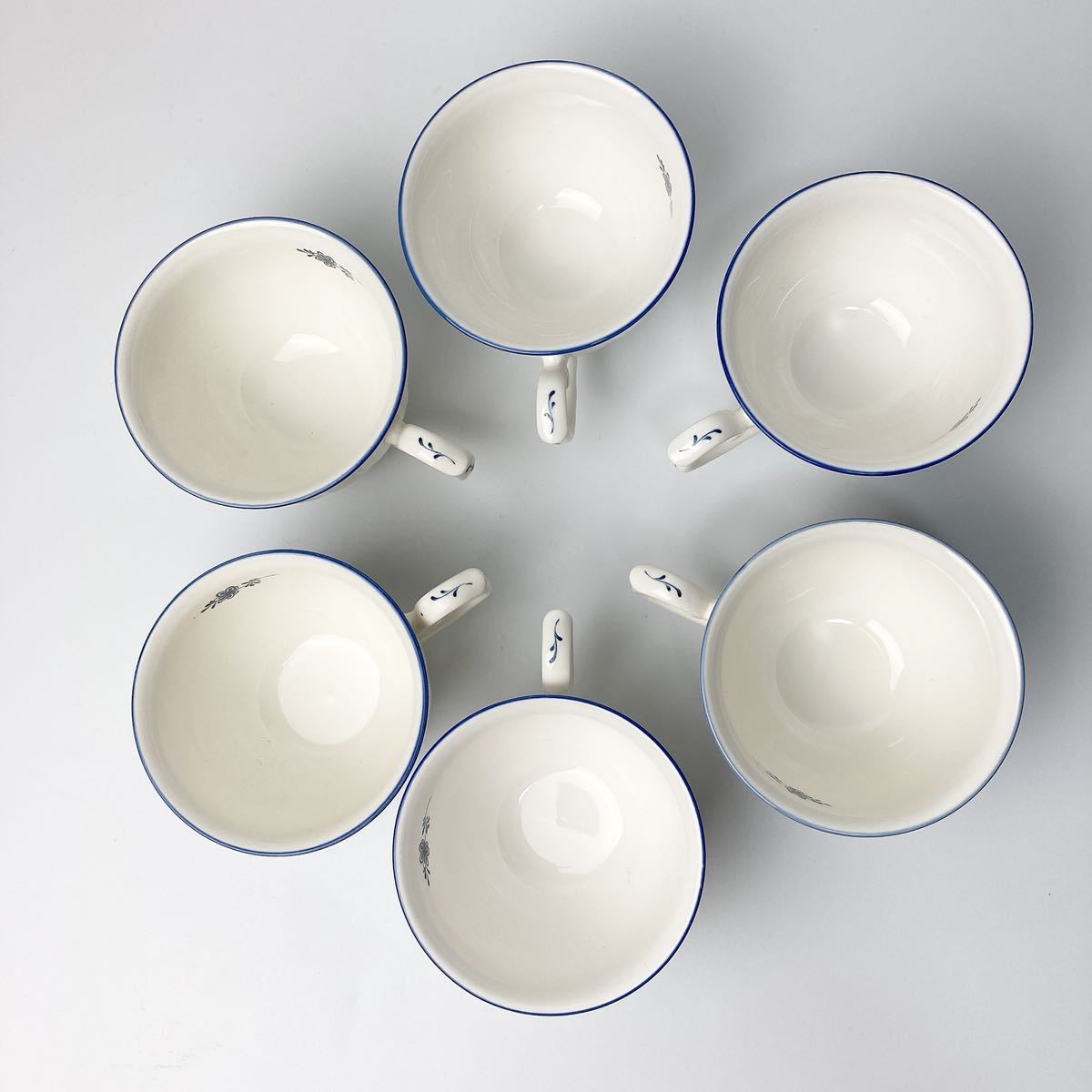 Noritake ノリタケ CRAFTONE クラフトーン カップ&ソーサー 6客 青い小花 B52316-193_画像3