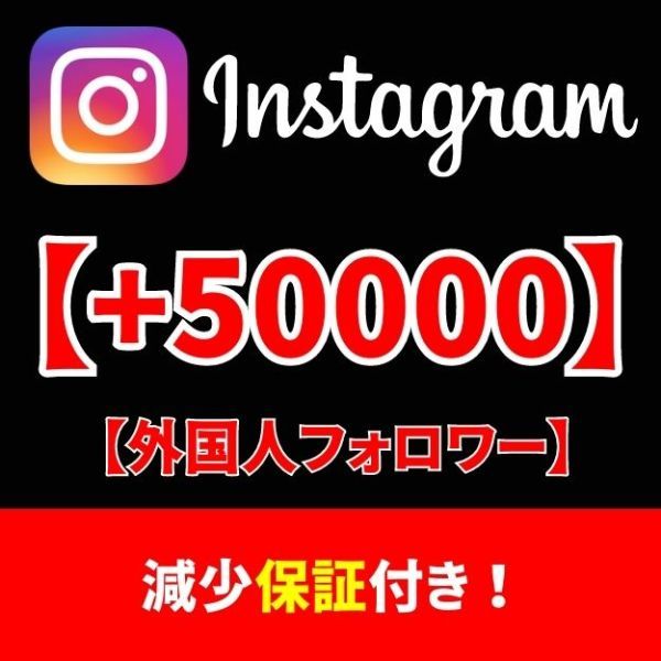 【Instagram+5万人インスタグラムフォロワー】SNS YouTube Instagram Twitter Tiktok自動増加