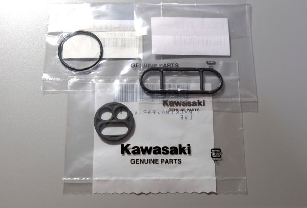 新品 kawasaki W650 カワサキ ガソリン コック ガスケット パッキン_画像1