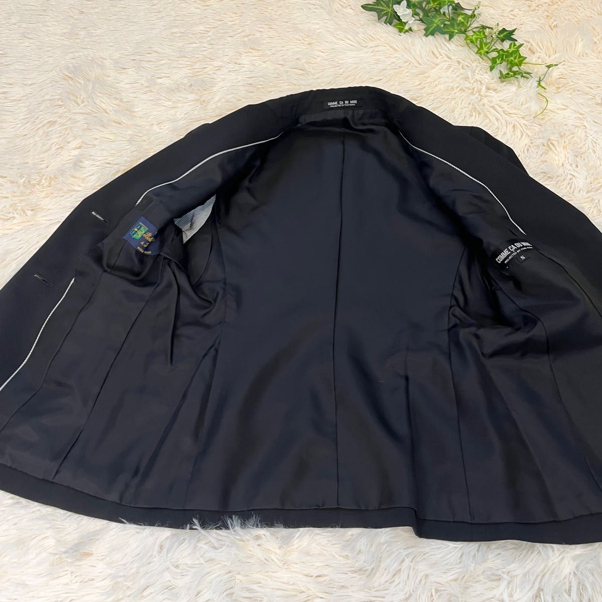 【美品】日本製　コムサデモード　テーラードジャケット　ウール　スーツ　Sサイズ