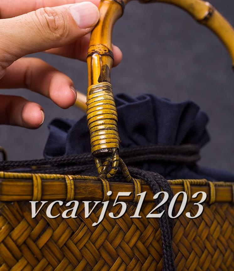 ◆高品質◆レディースハンドバッグ 職人 手作り 竹かごバッグ ハンドメイド 竹籠 バッグ 手編み バッグ 竹工芸 収納かご_画像5