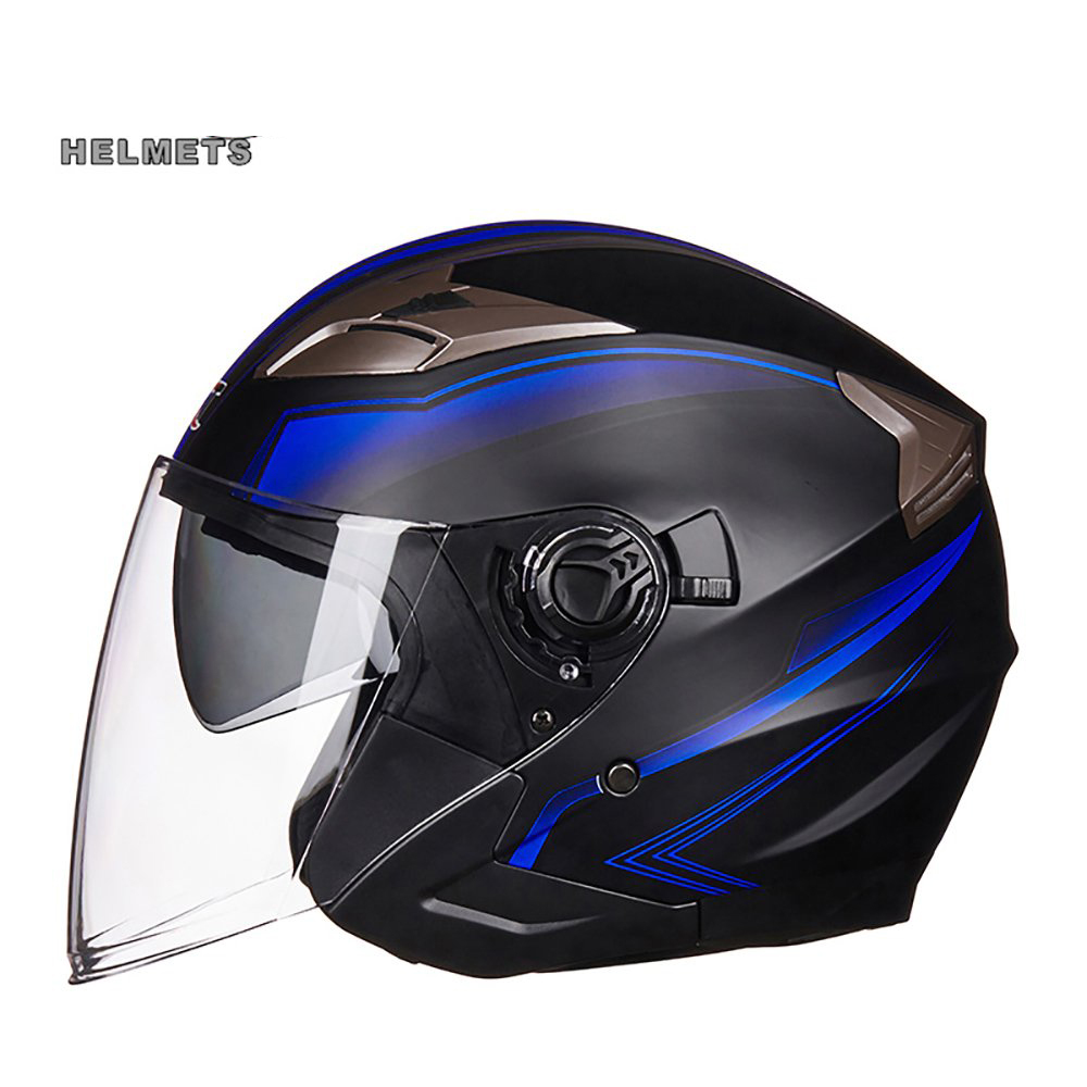 GXT ダブルレンズ ジェットヘルメット フルフェイスヘルメット 内蔵サングラス 通気 サイズ、8色　選択可能 L_画像1