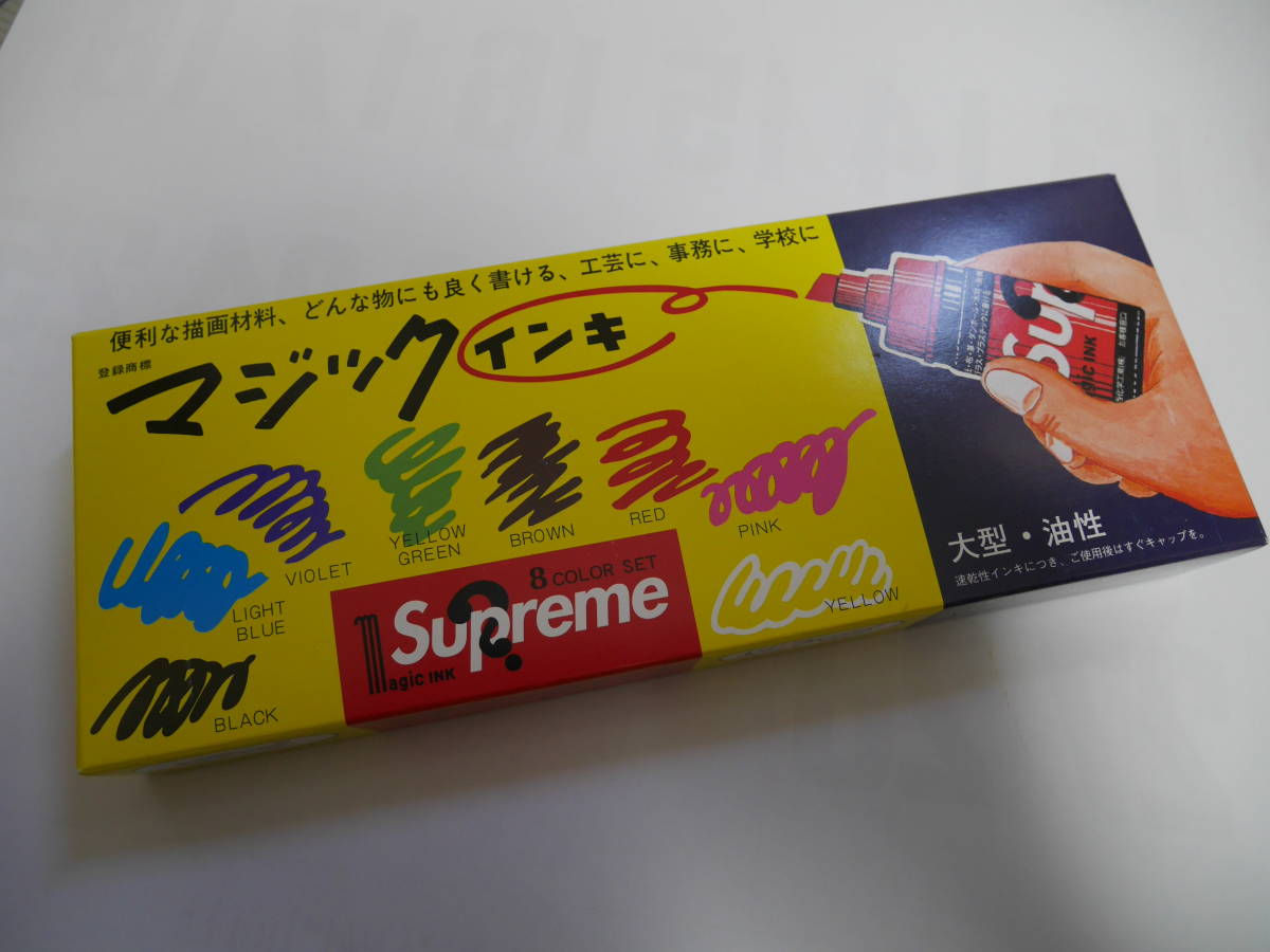 Supreme シュプリーム 大型油性マジック 8色セット マジックインキ 日本製 新品 未使用 本物 半タグ付