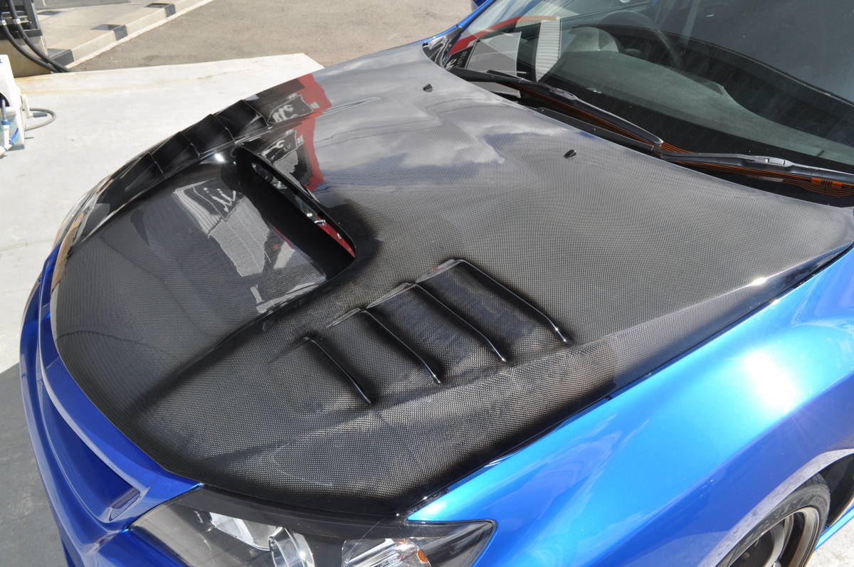 Msports made GRB/GRF GVB/GVF Impreza FRP bonnet rain cover attaching not yet painting goods 