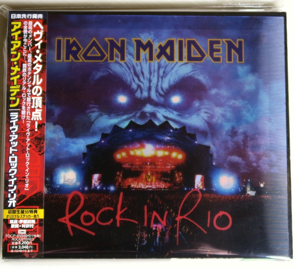 ☆ アイアン・メイデン IRON MAIDEN ライヴ・アット・ロック・イン・リオ ROCK IN RIO 初回限定 2枚組 日本盤 帯付き TOCP 65948-9新品同様の画像1