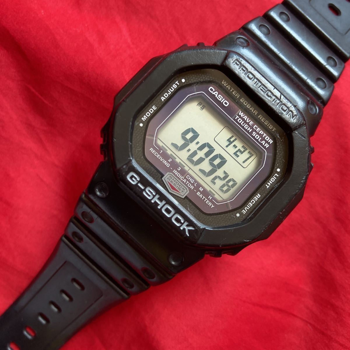 ★☆即決有☆★電波ソーラースピード G-SHOCK GW-5600J 黒色ブラック色 The G タフソーラー CASIO カシオ腕時計 Gショック ベルトはDW-5600_画像4