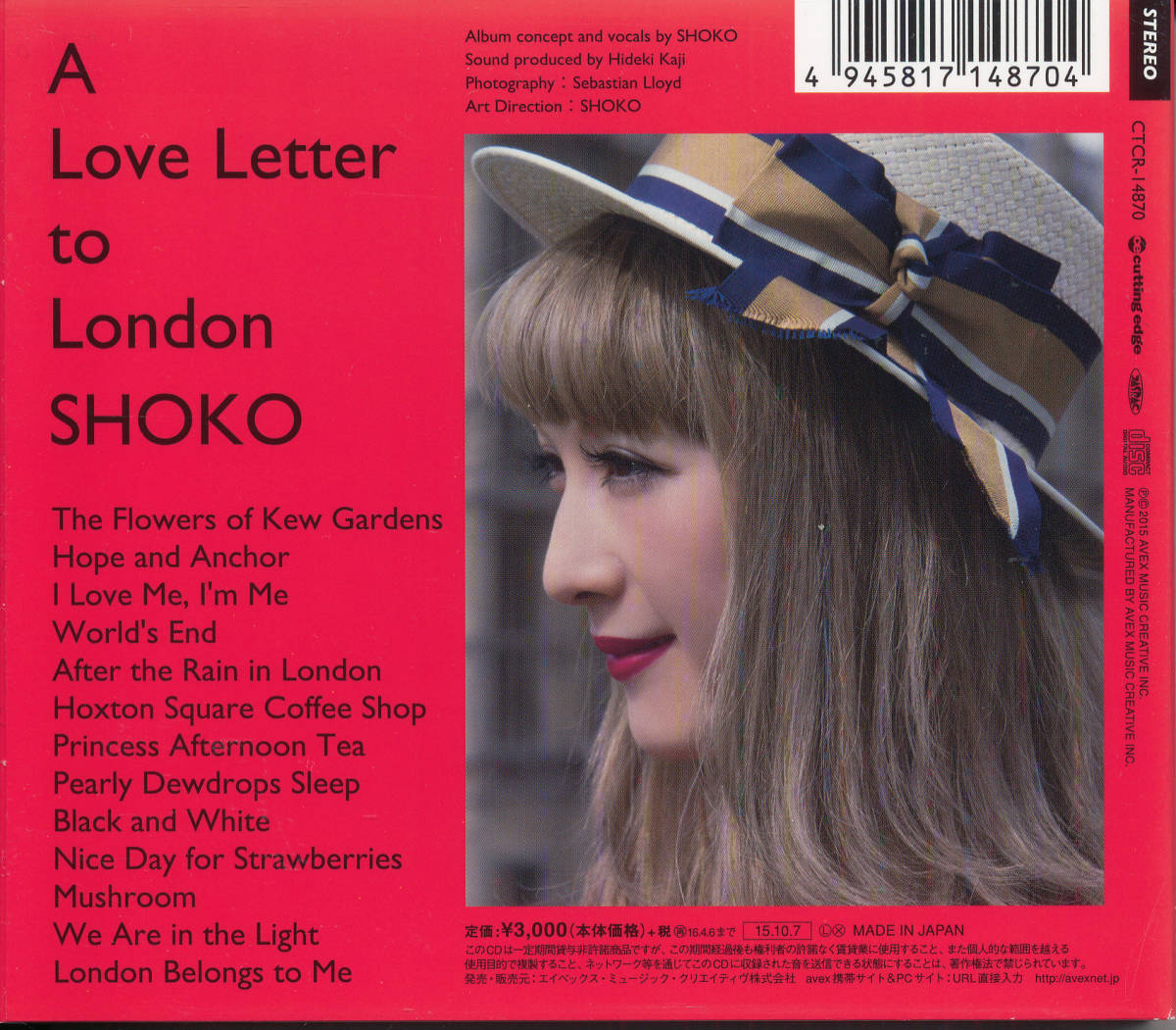 ショウコ /SHOKO/A Love Letter to London カジヒデキ/サウンド・プロデュサー_画像2