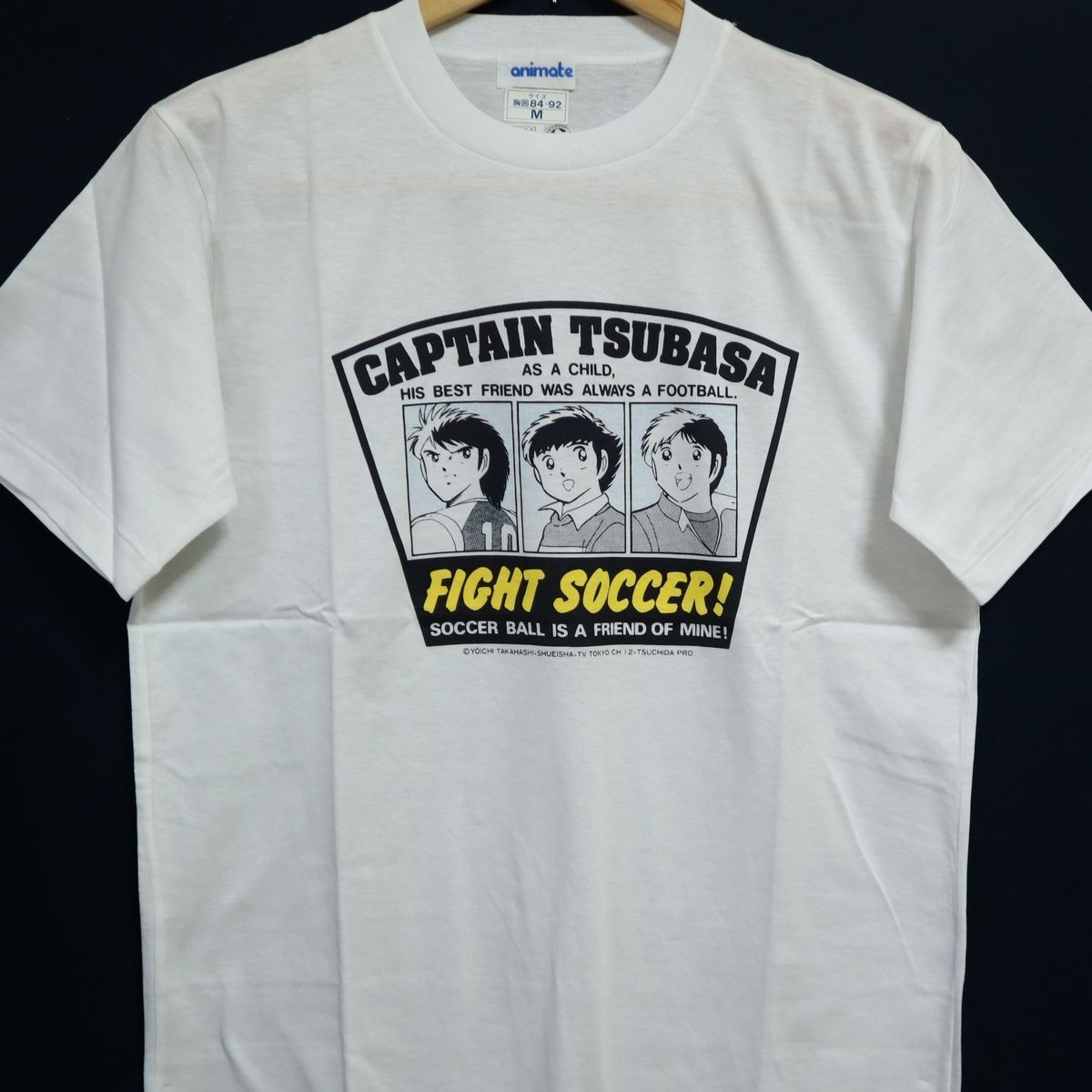 デッドストック 80s CAPTAIN TSUBASA キャプテン翼 ビンテージ アニメ 半袖 Tシャツ M サイズ 大空翼 日向小次郎 岬太郎 //高橋陽一 集英社