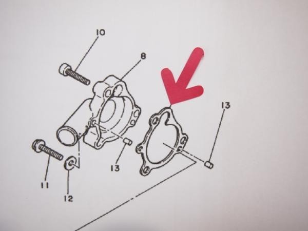 TDR50/80 ウォーターポンプカバー ガスケット 3FY1/3GA1 TDR50 TDR80 3FY1 3GA1 ハウジングカバー ガスケット_画像3