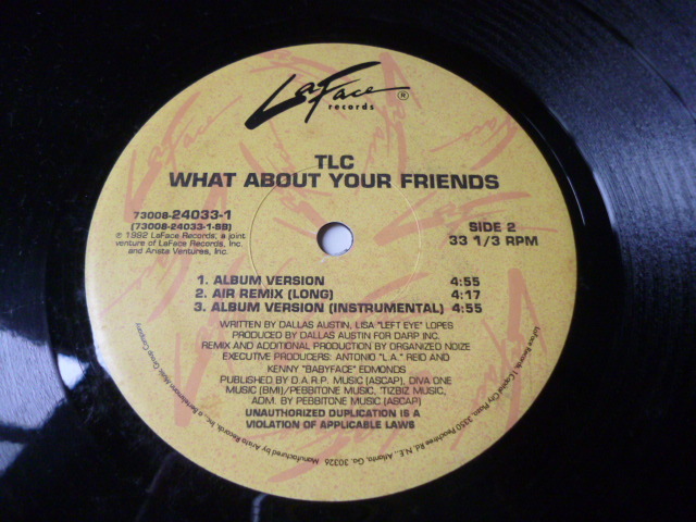 TLC / What About Your Friends 名曲 90s CLASSIC キャッチーPOP R&B NEW JACK SWING サウンド 試聴_画像2