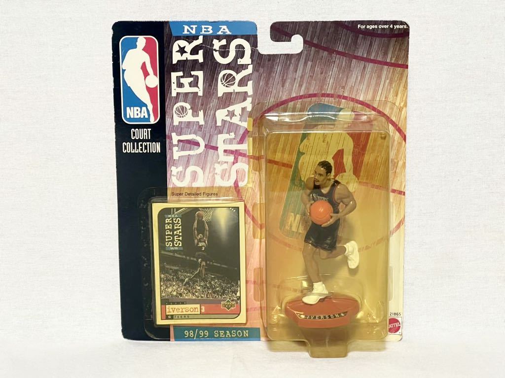 [ unopened ]Mattel NBA Super Stars iverson figure basket Aiba -sonSixers \'98/\'99 season 