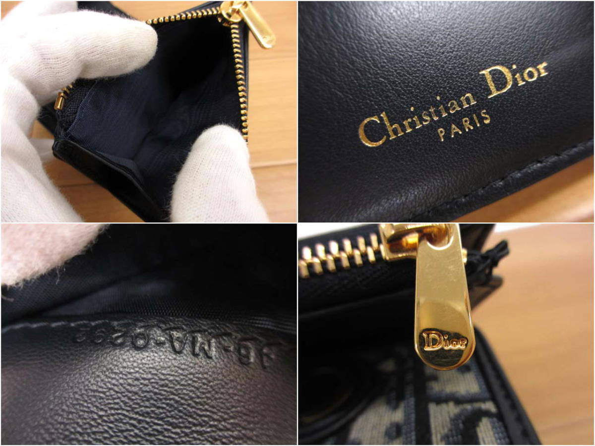 美品 ディオール 30 MONTAIGNE ロータスウォレット 財布 三つ折り