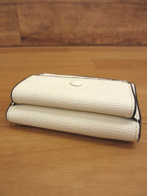 美品 ヴァレクストラ Valextra コンパクトパース 三つ折り財布