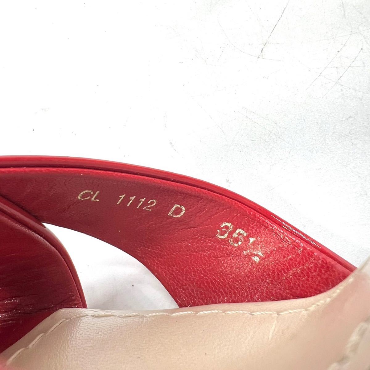 Christian Dior クリスチャンディオール　サンダル　ウェッジソール　35 1/2 22.5cm レディース　靴　シューズ　レッド_画像7