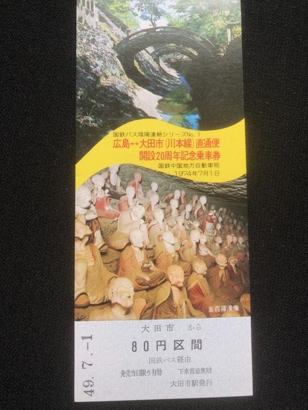 国鉄バス　陰陽連絡シリーズNO1~NO4乗車券　昭和49年～_画像5